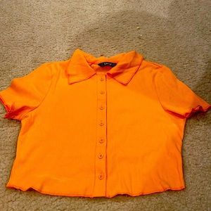 Orange crop top